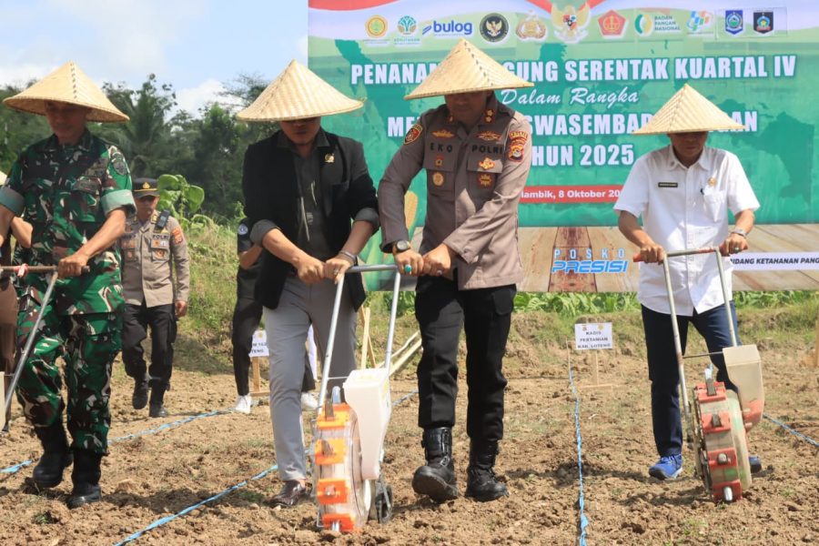 Polres Lombok Tengah Tanam Jagung Dukung Swasembada Pangan