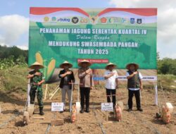 Polres Lombok Tengah Tanam Jagung Dukung Swasembada Pangan